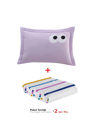 Eponj Home Pike Seti Baskılı Tek Kişilik Funny Lila Lila