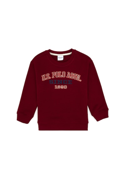 U.S. Polo Assn. Erkek Çocuk Bordo Bisiklet Yaka Sweatshirt 50313843-VR014