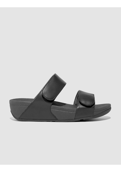Fitflop Lulu Adjustable Fv6 Hakiki Deri Siyah Kadın Terlik Siyah