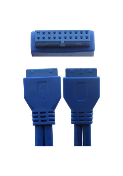 50 Cm Usb 3.0 20 Pin Dişi Dişi Kablo 19 Pin Dişi Dişi Kablo