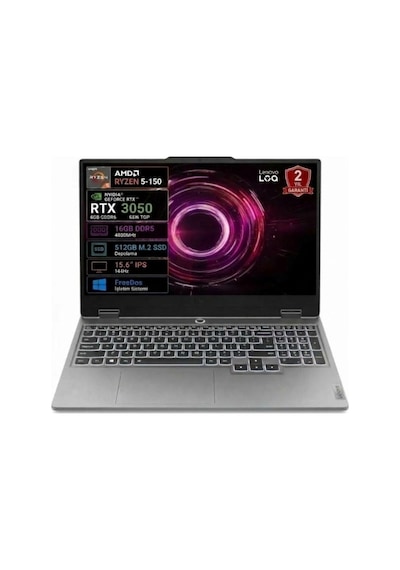 Lenovo LOQ 15ARP10E 83S000HSTR Ryzen 5 150 16 GB 512 GB SSD RTX3050 6 GB 15.6" Free Dos Dizüstü Bilgisayar