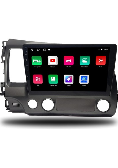 Avaydel Honda Civic FD6 Android Carplay Multimedya 2007-2011 8GB RAM + 128GB Hafıza + 4 Çekirdek