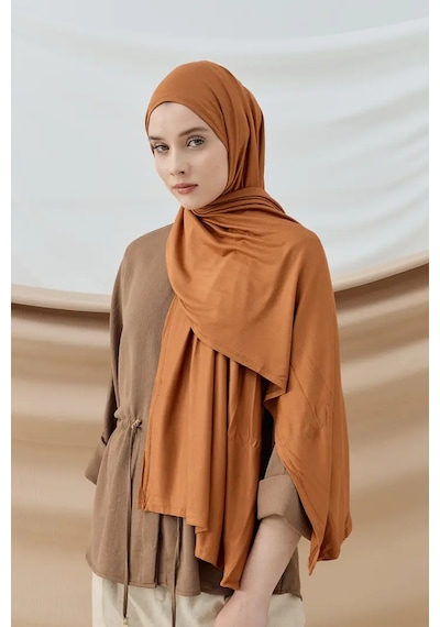 Silk Home Aminenesil Modakaşmir Kiremit Renk Penye Şal Bordo