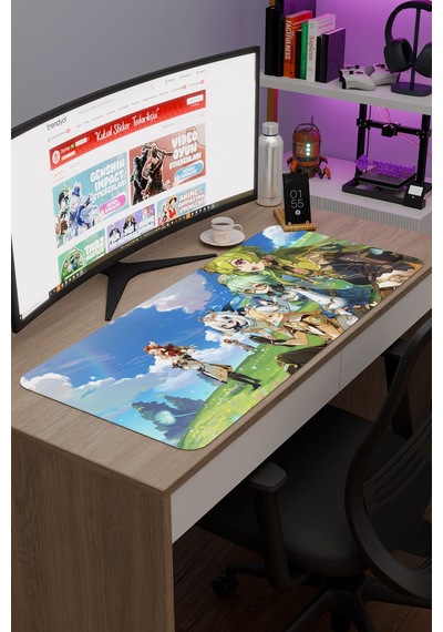 Sucrose Genshin Impact Anime Oyuncu V5 - 90x40 Xxl Gaming Mouse Pad Fare Altlığı