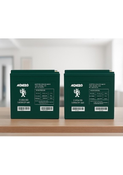Monero 12v 100 Amper 12v 100ah 2'li Paket 54 Amper Ebatları İle Aynı Jel Elektrikli Bisiklet Aküsü Ebatlar: 230 150 180mm
