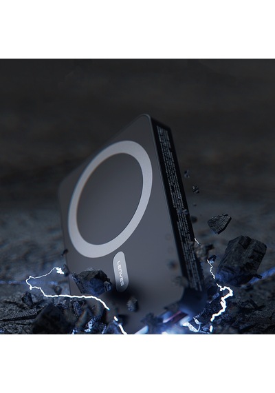 Lenyes P32-1 M-safe Şarj Özellikli Aramid Fiber Powerbank 15w 10000mah Siyah Siyah