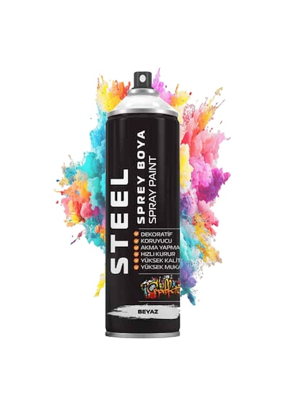 Sprey Boya 200 Ml 1 Adet Hızlı Kuruyan Renkli Profesyonel Ahşap Plastik Demir Metal Cam Porselen Duvar Sprey Boya Beyaz Sprey Boya 200 Ml 1 Adet Hızlı Kuruyan Renkli Profesyonel Ahşap Plastik Demir Metal Cam Porselen Duvar Sprey Boya Beyaz