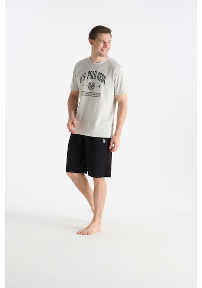 U.S. Polo Assn. Lisanslı Erkek Gri Şort Takım 19018