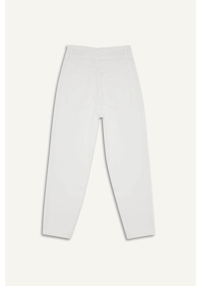 DeFacto Paperbag Beli Lastikli Bilek Boy Jean Pantolon E8001AX25SMWT1