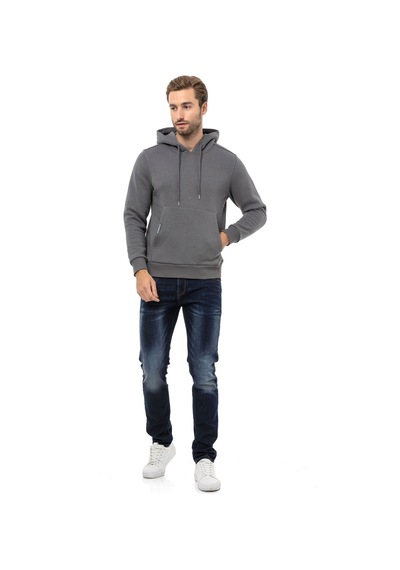 Cipo & Baxx Cl557 Basic Erkek Kapişonlu Sweatshirt 001