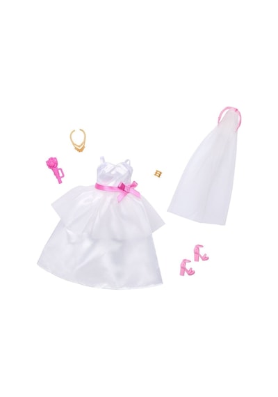 Hwv76 Barbie + Ken Fashion - Gelin Aksesuarları Bebekler Ürüne Dahil Değildir. 10pcs Mixed