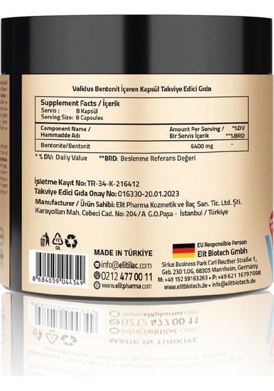 Bentonite 6400 Mg 240 Capsules