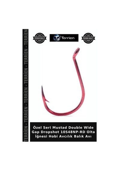 Özel Seri Mustad Double Wide Gap Dropshot 10548np-rd Olta İğnesi Hobi Avcılık Balık Avı No:1 - 7li