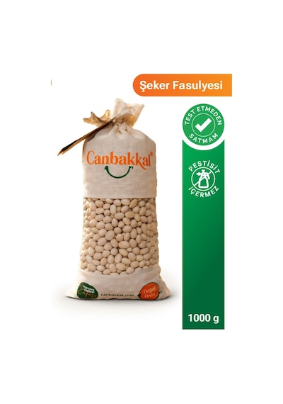 Canbakkal Yerli Şeker Fasulyesi İnce Kabuklu Pestisit Analizli 1 KG Canbakkal Yerli Şeker Fasulyesi İnce Kabuklu Pestisit Analizli 1 KG