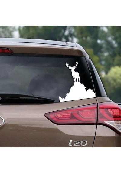 Geyik Avı Sticker Avcı Geyik Sticker, Duvar Sticker Oto