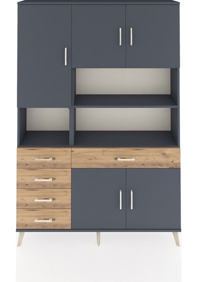 Arges Dolap 9 Raflı 5 Çekmeceli 5 Kapaklı 132x30x195 Antrasit-antrasit/çam Antrasıt/atlas Çam Arges Dolap 9 Raflı 5 Çekmeceli 5 Kapaklı 132x30x195 Antrasit-antrasit/çam Antrasıt/atlas Çam