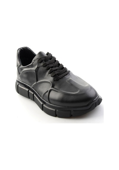 Bambi Siyah Napa Hakiki Deri Erkek Sneaker E01736060343