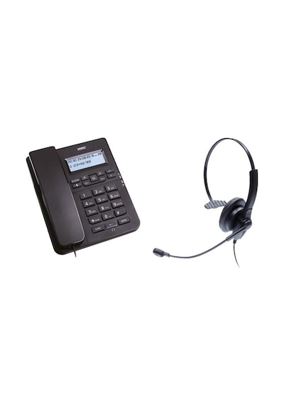 Karel TM145 - KLK214 Kulaklıklı Masaüstü Çağrı Merkezi Telefonu