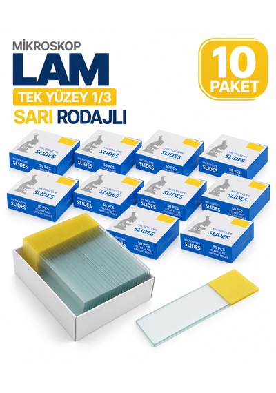 Lam - Tek Yüzey 1/3 Sarı Rodajlı Lamı 10 Paket