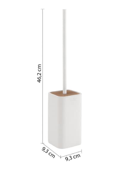 Ninfea 4 Parça Banyo Aksesuar Seti - Bambu & Mat Beyaz