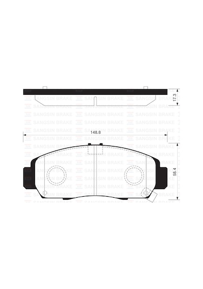 Sangsın Sp2114 Ön Fren Balata Honda Cıvıc 1.6l R16a2 Vtec Sedan Fb7 12-15 - Telli Tip Balata 45022te0a60-45022tl2a00-45022tr0e01 1 Takım