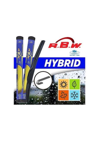 Hyundaı İ10 19 600mm+400mm Hybrıd Tıp Kancalı Silecek Seti