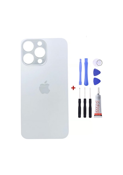 Apple Uyumlu iPhone 14 Pro Max Beyaz Arka Cam Kapak Arka Pil Kapağı