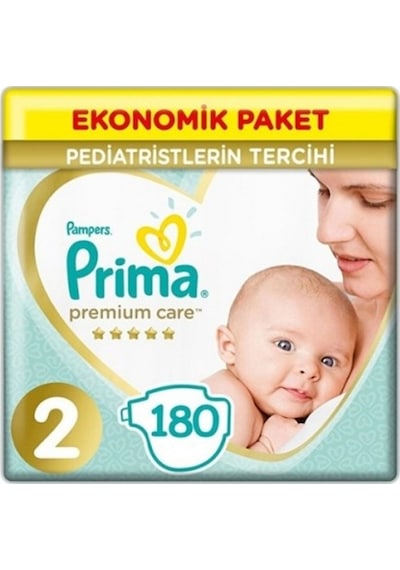 Prima Bebek Bezi Premium Care Ekonomik Paket 2 Beden 180 Li PKT.PRIMA.179 2 Numara