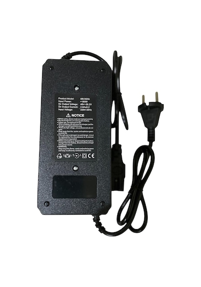 48 Volt 20 Ah Akü Şarj Cihazı Siyah