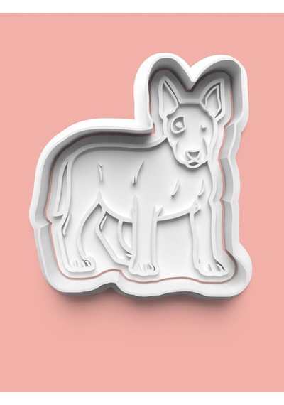 Bull Terrier Köpek Figürü Kurabiye Kalıbı Ve Şeker Hamuru Kalıbı