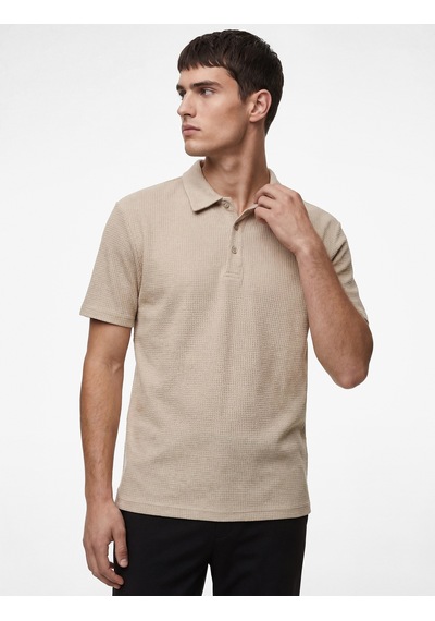 Koton Regular Fit Kısa Kollu Dokulu Pamuklu Polo Yaka Tişört Yeşil 6sam10078mk