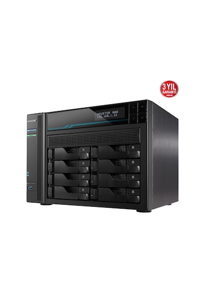 Asustor 8diskli Atom Qc-40gb Ram-2-10gbe Nas Server As6508t 44385