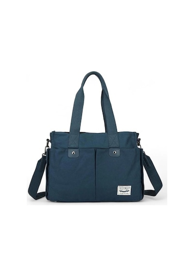 Smart Bags Kanvas Lacivert Kadın Omuz Çantası Smb1307 001