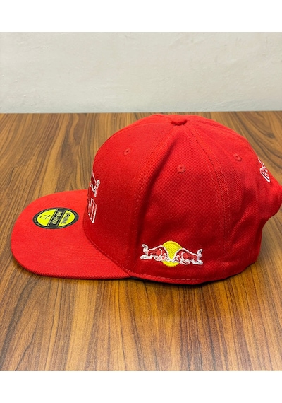 Hamze Red Bull Nakışlı Hip Hop Snapback Rapper Basket Cap Şapka Kırmızı
