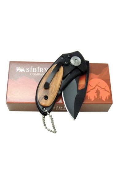 Sibirya Parmak Kamp Çakı S-2226 12 Cm Açık Kahverengi