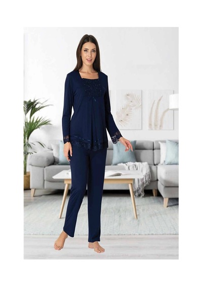 Effortt Lohusa Pijama Takımı 3045 Lacivert