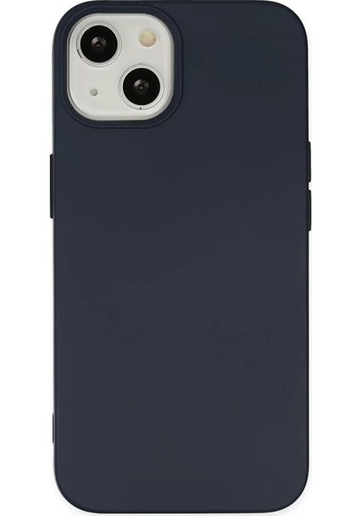 Newface Apple İphone 14 Kılıf Nano İçi Kadife Silikon - Lacivert