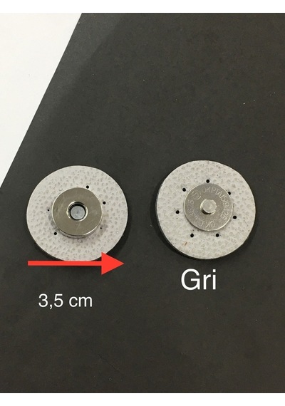 Karantuhafiye Deri Çanta Çıtçıt Mıknatıslı 2 Li Set Gri Gri