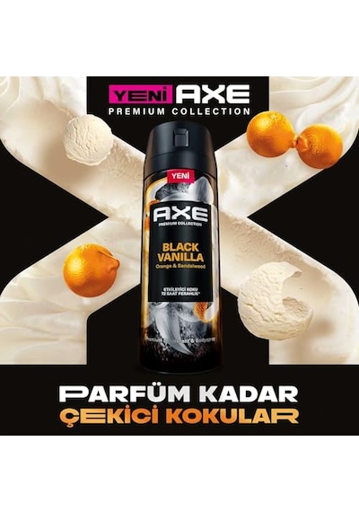Axe Premium Collection Erkek Sprey Deodorant Black Vanilla 150 Ml