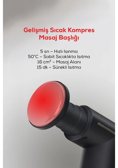 Sıcak Soğuk Terapi Özellikli Lcd Ekranlı 6 Kademeli Profesyonel Masaj Tabancası