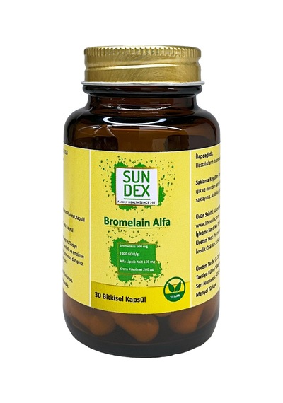 Sundex Bromelain Alfa 30 Bitkisel Kapsül