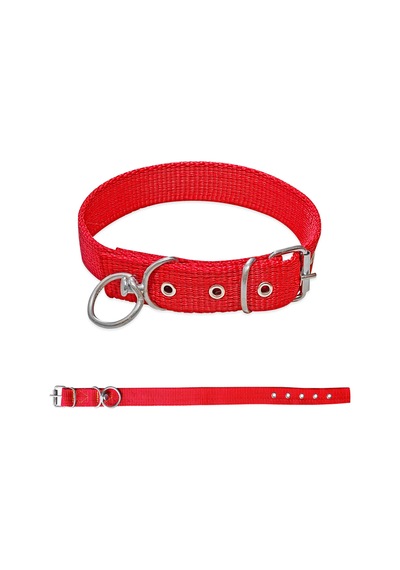 Savex Dokuma Köpek Boyun Tasması Kırmızı 3 60 Cm Çok Renkli