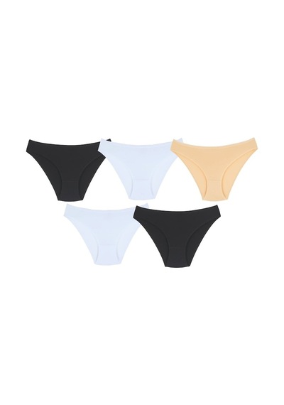 New Lilla 1001 Kadın 5'Lı Günlük Slip Külot (549351481) Çok Renkli