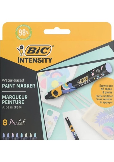 Bic Intensity Paint Marker 8li Pastel 527429 Çok Renkli