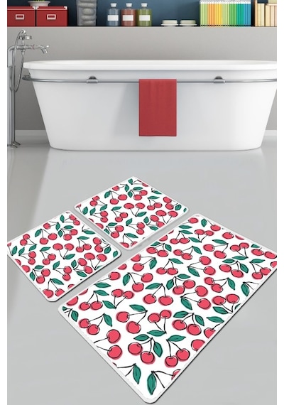 Ciliegia Banyo Halısı Djt 3 Lü Set Çok Renkli