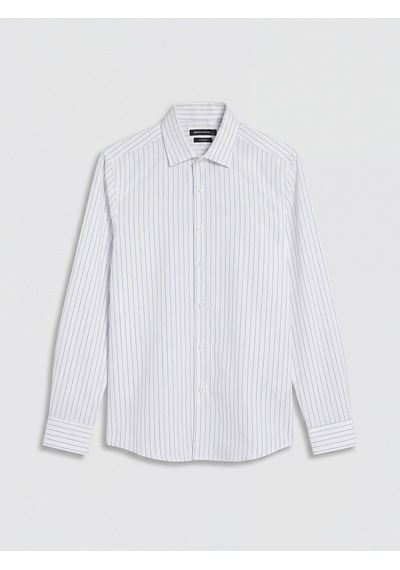Lcw Busıness Mavi Slim Fit Çizgili Erkek Gömlek