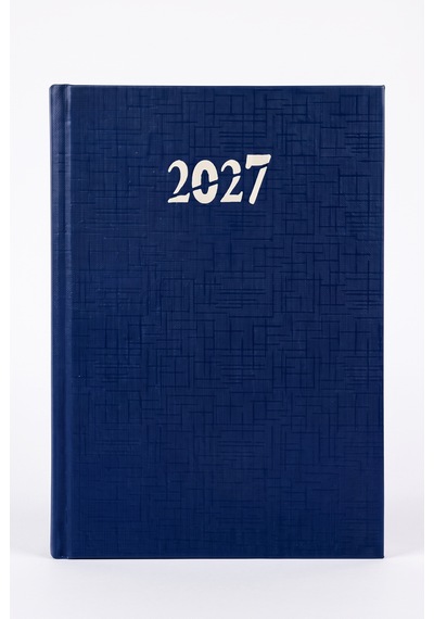 Cilt Bezi Eko 2027 Çizgili Günlük Ajanda 14x20 Hafta Sonları Tek Sayfada Lacivert