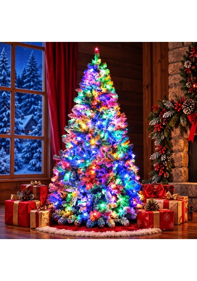 Renkli 18 Metre Yılbaşı Ağacı Işığı 200 Ledli 18 Metre Renkli Led Işık Modlu 220 Volt Fişli Model Diğer