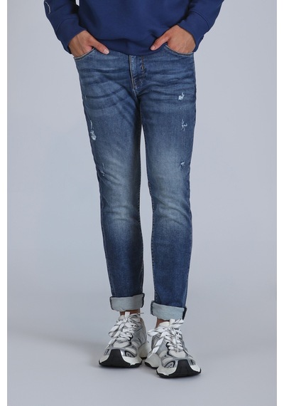 Lufian Brıce Smart Jean Erkek Pantolon Slim Fit Mavi Mavi 112200210100300 Mavi