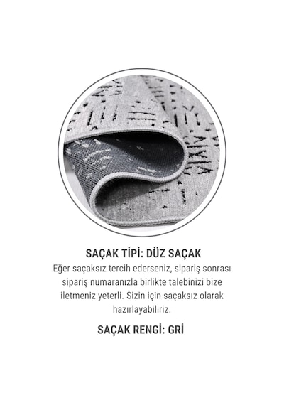 Venüs Iskandinav Gri Pamuk Dokuma Kaymaz Tabanlı Modern Yıkanabilir Kilim Halı Gri